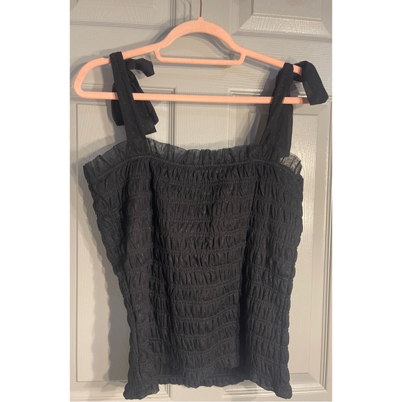 Anthropologie Black Smocked Cami NWT Size XL - Picture 6 of 12